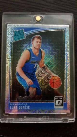 18 - 19 Donruss Optic Luka Doncic Rc Rated Rookie Choice Prizm Silver Holo Mojo Ss