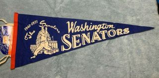 Mitchell & Ness Throwback 1961 - 1971 Washington Senators Felt Pennant