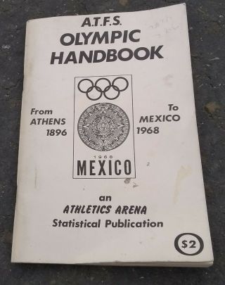 Atfs 1968 Olympic Handbook Mexico Statistical Publication