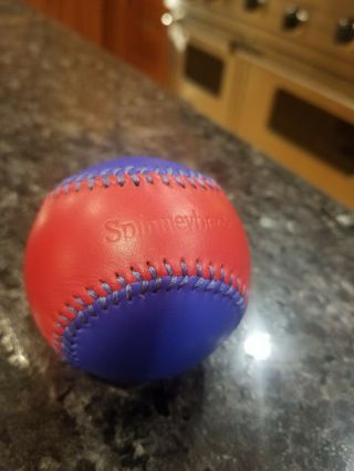 Spinneybeck Leather Baseball - Red And Blue W/ Blue Stitching Premium Quality