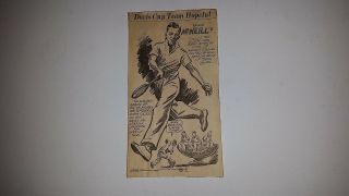 Don Mcneill Bobby Riggs Tennis 1939 Cartoon Sketch By Jack Sords