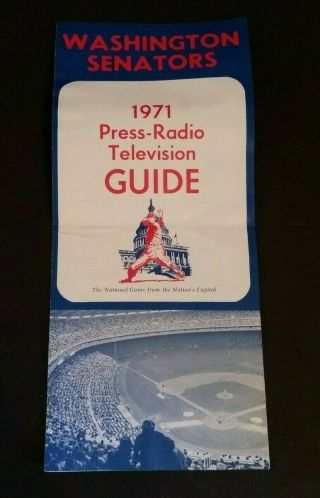 1971 Washington Senators Mlb Baseball Press Radio Television Media Guide