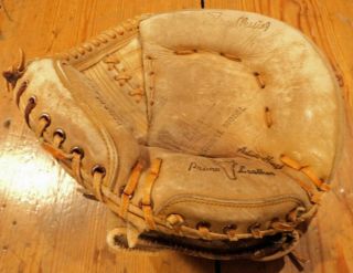 Stan Musial Hawthorne Mid Size Vintage Leather Model 60 - 21220 Catchers Mitt Guc