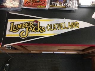 Ihl Cleveland Lumber Jacks Vintage Defunct Logo Pennant B51