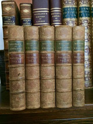 1860 The History Of England By Lord Macaulay Complete In 5 Volumes
