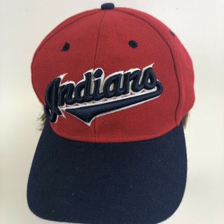 Vintage Cleveland Indians Chief Wahoo Snapback Baseball Cap Hat