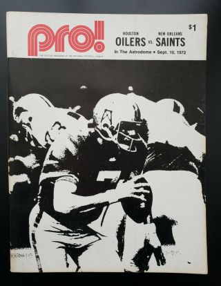 1972 Pro Houston Oilers Vs.  Orleans Saints In The Astrodome