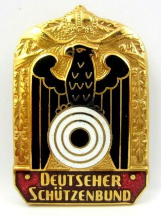 Vintage German Shooting Federation Pin Badge Deutscher Schützenbund
