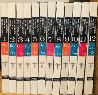 Vintage Colliers Modern Medical Encyclopedia Vol 1 - 12 Complete Set 1960s A - Z