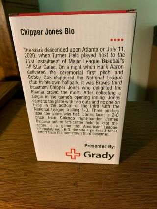 Chipper Jones Turner Field Final Season 2000 All - star Game Bobblehead by Grady 3