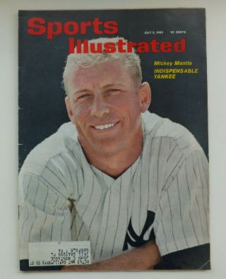 July 2 1962 Mickey Mantle Sports Illustrated Magzine Indispensable Yankee