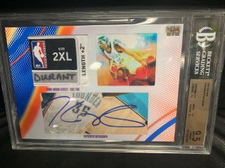 2018 The Bar Kevin Durant 1/1 Signed Jersey Tag Patch Bgs 9.  5 Gem W/10 Auto