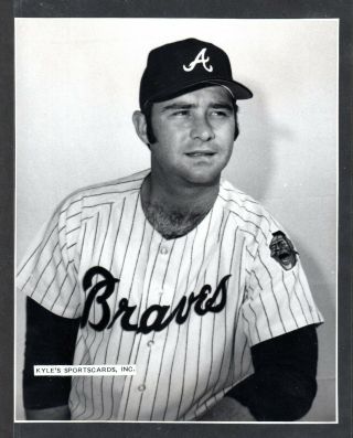 1971 Rick Kester Braves Unsigned 7 - 5/8 X 9 - 1/2 B&w Snapshot Photo 5