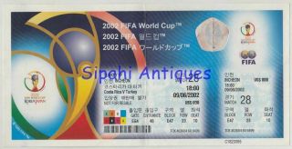 Costa Rica - Turkey 2002 Korea Japan World Cup Match Soccer Football Ticket 28