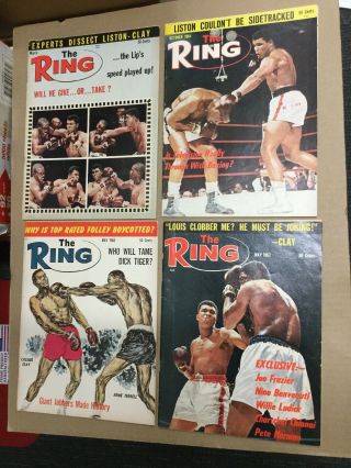 Cassius Clay - Muhammad Ali - 4 The Ring Boxing Magazines 1964 To 1967 - Complete
