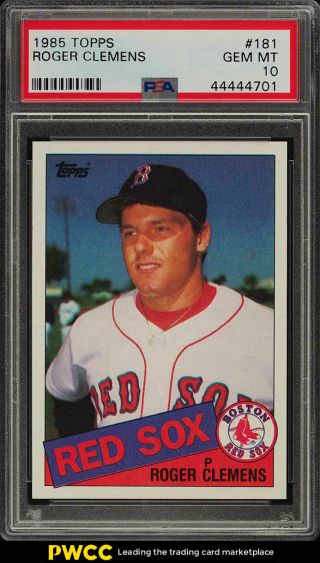 1985 Topps Roger Clemens Rookie Rc 181 Psa 10 Gem (pwcc)