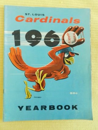 Vintage 1960 Mlb Baseball St.  Louis Cardinals Yearbook: Stan Musial,  Bob Gibson