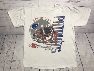 Vintage England Patriots T Shirt Mens Large 1994 Brady 90s Nfl Riddell Usa