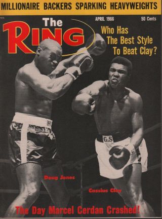 Cassius Clay Muhammad Ali Doug Jones The Ring April 1966 051018dbx