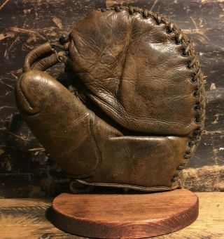 1930s Buckle Back 1st Base Mitt Vintage Baseball Glove Old Antique