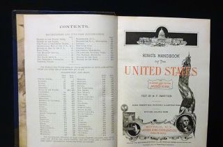 1891 King ' s Handbook of the UNITED STATES by Sweetser,  Color Illust & Maps,  VG 2