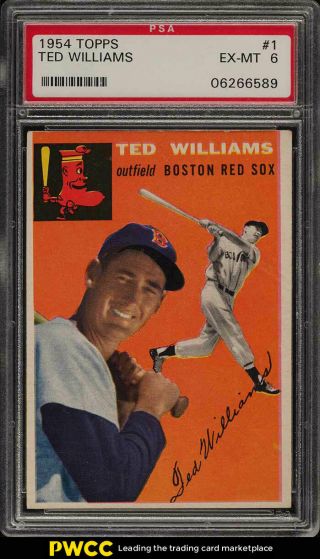 1954 Topps Ted Williams 1 Psa 6 Exmt (pwcc)