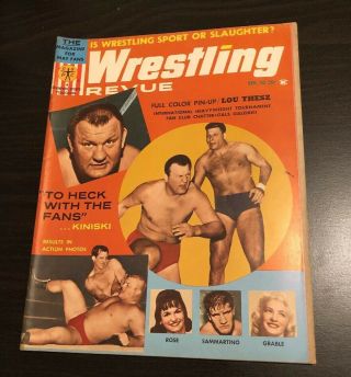 1965 Wrestling Revue Gene Kiniski Lou Thesz Bruno Sammartino The Destroyer Wwwf