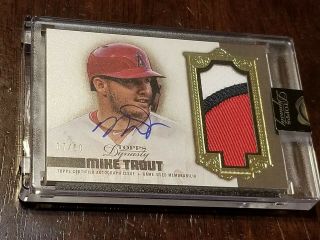 2019 Topps Dynasty Mike Trout 3 Color Patch Auto 7/10 Game Dap - Mtr5