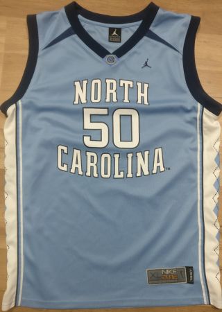 Nike Elite Air Jordan Michael Jordan 50 Blue North Carolina Men Jersey Size Xl