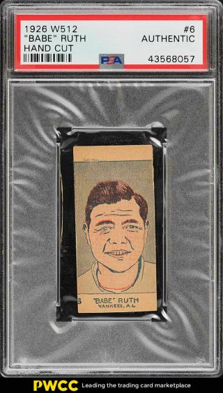 1926 W512 Strip Card Babe Ruth 6 Psa Auth (pwcc)