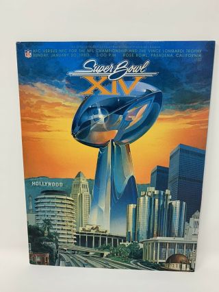 1979 - 80 Nfl Bowl Xiv Program - Rams Vs Steelers -