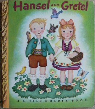 Vintage Little Golden Book Hansel And Grete With Dust Jacket