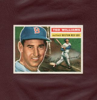 1956 Topps Ted Williams Baseball Card 5 Near To No Creases Wow