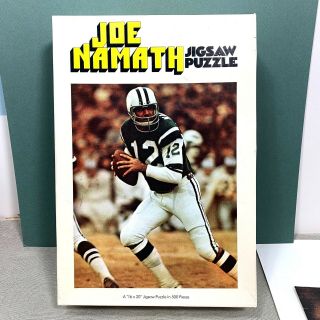 Joe Namath York Jets Rare Vintage 1971 500 Piece 16x20 Jigsaw Puzzle