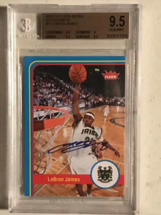 Lebron James 2012 - 13 Ud Retro Auto Autographs Rare Ssp Bgs 9.  5/10 Lakers
