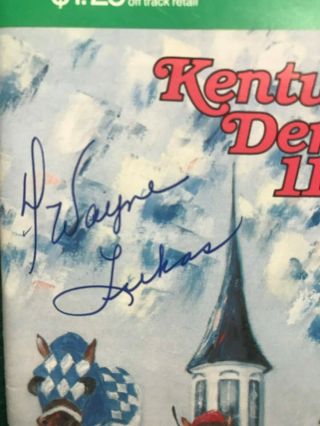 1988 Kentucky Derby program signed by trainer D.  Wayne Lucas - Winning Colors 2