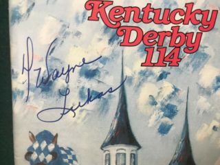 1988 Kentucky Derby program signed by trainer D.  Wayne Lucas - Winning Colors 3