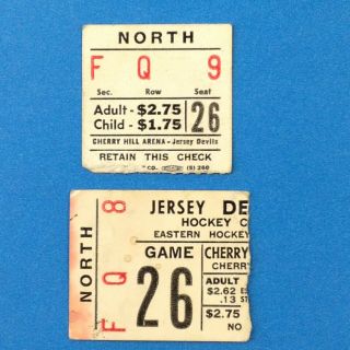 Jersey Devils Ehl Ticket Stubs Only Game 26 Eastern Hockey League