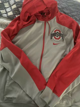 Ohio State Buckeyes Nike Therma Fit Elite Men Hooded Jacket Size Xxl