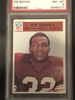 Jim Brown 1966 Philadelphia Gum Co.  Card 41 Psa 8 N N Mint Tough Grad