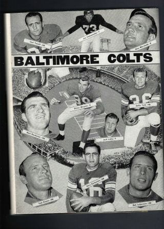 1954 Baltimore Colts vs.  Chicago Bears Nov 21 Program w/scarce Ticket Stub 3