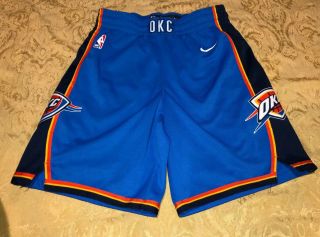 Mens Authentic Nike Nba Oklahoma City Thunder Shorts Nike Size 30