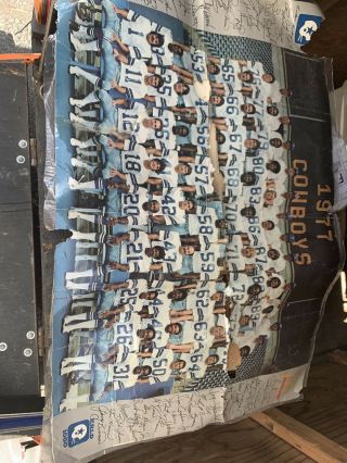 Dallas Cowboys Vintage Team Poster 1977 & 1979 Staubach Dorsett