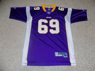 Reebok On Field L Minnesota Vikings Jared Allen 69 Purple Sewn Football Jersey