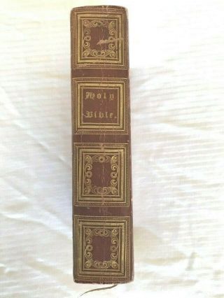 184 Year Old Vintage Old English Version Of The Polyglott Bible 1835 Gilded Edge
