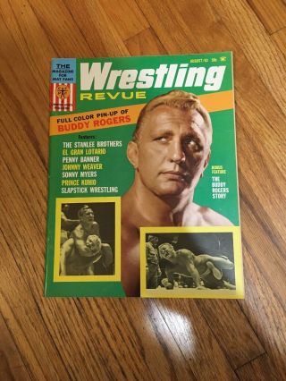 Aug 1963 Wrestling Revue - Buddy Rogers Pin - Up