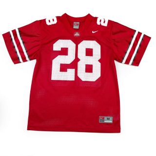 Nike Team Ohio State Buckeyes 28 Youth Size M Osu Football Home Jersey