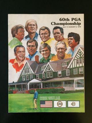 Vintage 1978 Pga Championship Program Oakmont Country Club Pennsylvania