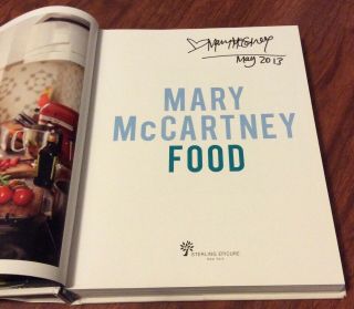 MARY MCCARTNEY SIGNED FOOD VEGETARIAN HOME COOKING BOOK THE BEATLES PAUL LINDA 2