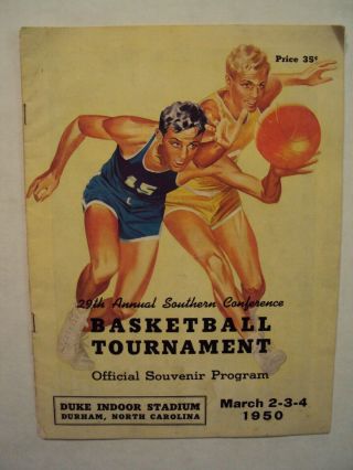 29th Annual Southern Conference Basketball Tournament Souvenir Program 1950